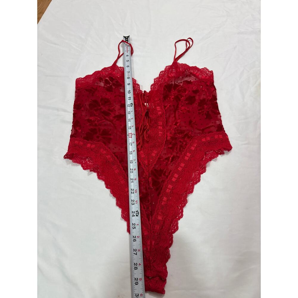 Victoria's Secret Womens Large Red Lace Up Embell… - image 7